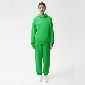 Pangaia Womens 365 Heavyweight Hoodie & Track Pants Set - Jade Green - Size XXS